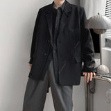 Men's Casual Simple Solid Color Oversize Shoulder Pad Blazer