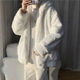 Hooded Reversible Plush Jacket