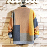 Contrast Panel V-Neck Knit Cardigan