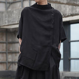 Dark Casual Loose Wide Leg Flared Baggy Pants Culottes