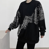 Loose Sequin Stitching Pullover Sweater