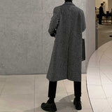 Men's Casual Gray Thick Mid Length Coat