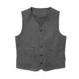 American Classic Retro Casual Tweed Coffee Houndstooth Vest