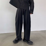 Men's Casual Loose Solid Color Wide Leg Pants