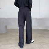 Irregular Diagonal Drape Suit Pants