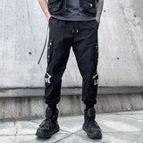 Mens Cargo Pants Hip Hop Techwear Harem Pant Jogger Sweatpants with Pockets Jogging Punk