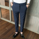 Men's Striped Slim Fit Casual Pants