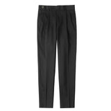 Men's Business Slim Fit Dress Pants Solid Color Casual Trousers