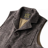 Retro Tweed Double Layer Multi-pocket Vest