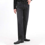 Men's Casual Straight Leg Black Jeans