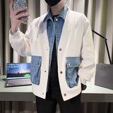 Men's Casual Panel Fake Two-Piece Jacket