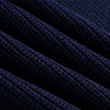 Mock Neck Zipper Navy Blue Sweater