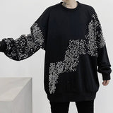 Loose Sequin Stitching Pullover Sweater