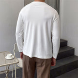 Cotton Brushed Solid Long Sleeve T-Shirt