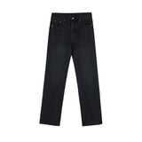 Men's Casual Straight Leg Black Jeans