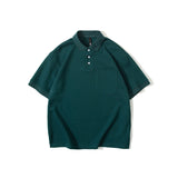 Men's Solid Color Loose Polo Shirt
