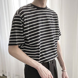 Loose Striped Short Sleeve T-Shirt