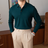 Men's Casual Bottoming Slim-fit Long-sleeved POLO Shirt