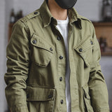 Men's Retro Military Style Army Green Jacket