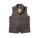 Retro Tweed Double Layer Multi-pocket Vest