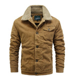 Winter Corduroy Lapel Cotton Flight Suit Jacket