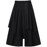 Multi-layer Splicing Irregular Hakama Baggy Harem Pants