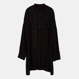 Men's Causal Simple Loose Stand-up Collar Shirt