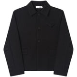 Cropped Lapel Single Breasted Jacket