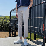 Men's Business British Casual Solid Color Pants