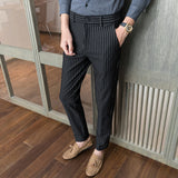 Men's Striped Slim Fit Casual Pants