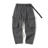 Japanese Outdoor Belt Elastic Waist Loose Cargo Pants