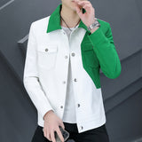 Men's Business Waffle Lapel Long Sleeve Jacket