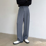 Men's Casual Simple Straight Drape Wide Leg Pants