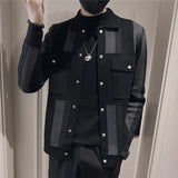 Men's Vintage British Casual Lapel Black Jacket