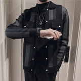 Men's Vintage British Casual Lapel Black Jacket