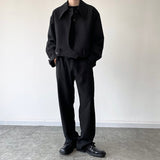 Men's Irregular Placket Cropped Jacket