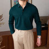 Men's Casual Bottoming Slim-fit Long-sleeved POLO Shirt