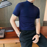 Half High Neck Knitted T-shirt