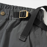 Japanese Outdoor Belt Elastic Waist Loose Cargo Pants