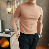 Half High Neck Knitted T-shirt