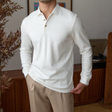 Men's Casual Bottoming Slim-fit Long-sleeved POLO Shirt