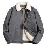 Men's Winter Retro Fleece Corduroy Western Jacket