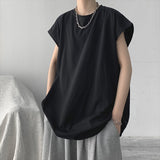 Summer Solid Sleeveless T-shirt