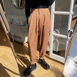 Men's Casual Loose Pleated High Waisted Harem Pants