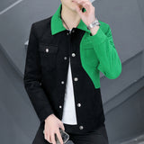 Men's Business Waffle Lapel Long Sleeve Jacket