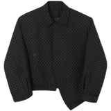 Irregular Hem Polka Dot Jacket