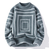Geometric Pattern Jacquard Couple Sweater