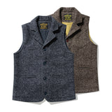 Retro Tweed Double Layer Multi-pocket Vest