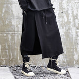 Mens Skirts Loose Gothic Black Wide Leg Harajuku Harem Pants