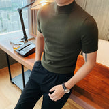 Half High Neck Knitted T-shirt